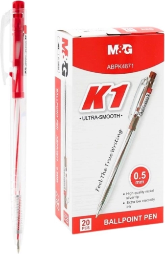 M&G K1 Ballpoint Pen 0.5 mm – Red Refill