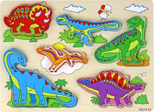 Puidust 3D pusle lastele – loogikamäng dinosauruseteemal