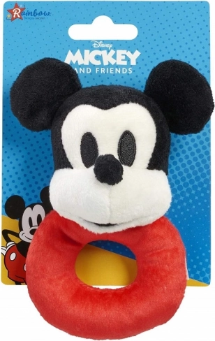 Plüüsist kõristi MICKEY MOUSE rõngaga