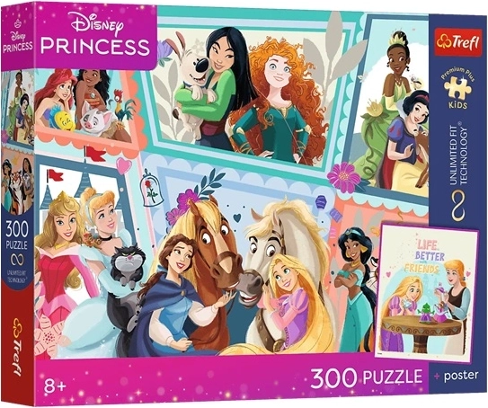 Trefl Disney Princess vahva ball – pusle 300 tükki + plakat