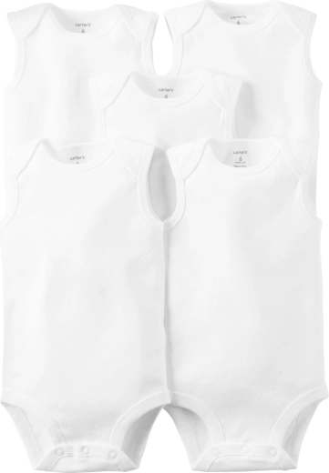 Carter's beebide varrukateta bodi, valge, unisex, 5 tk, s 62 (3 k)
