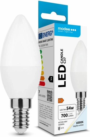 LED pirn küünlakuju 7 W E14 külm valge