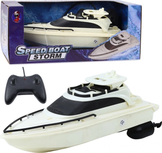 Kaugjuhtimisega mootorpaat RC Speed Boat Storm must-valge