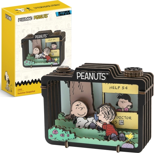 Puremind wooden 3D model PEANUTS Snoopy – Summer Snapshot