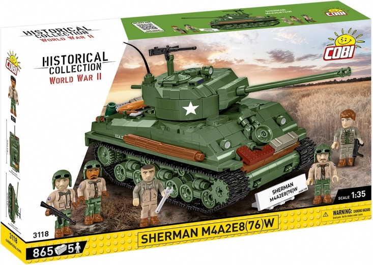 SHERMAN M4A2E8 (76)W Tank Building Set – 865 pieces