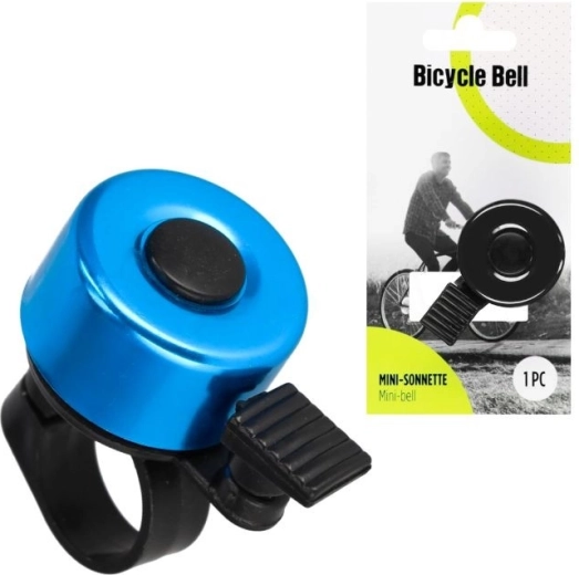 Metallist jalgrattakell mini (sinine või must) – 1 tk