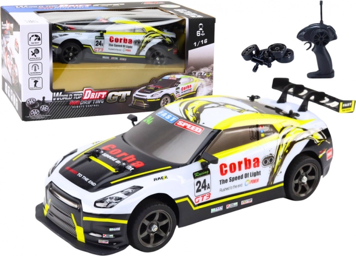 RC Drift Sports Car 1:16 with Interchangeable Wheels