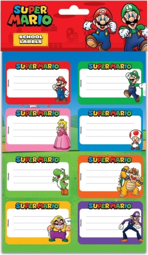 Super Mario koolikomplekt kleepsude ja tarvikutega