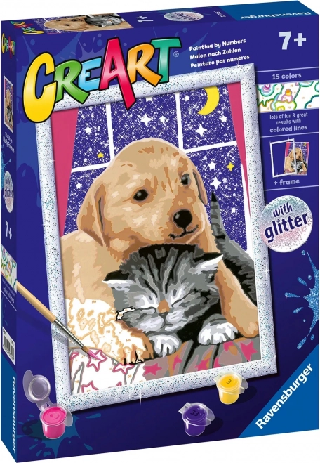 CreArt Fluffy Friends – numbrite järgi maalimine