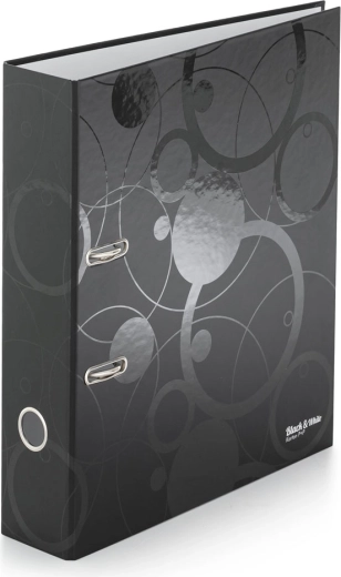 A4 Lever Arch File 7 cm Black and White, Black