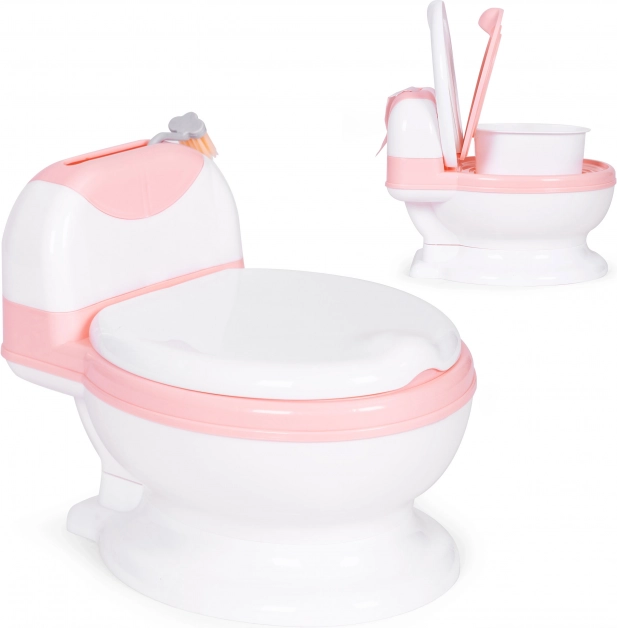 Laste potitool WC-kujulise disainiga, eemaldatava sisuga ja kaanega ECOTOYS