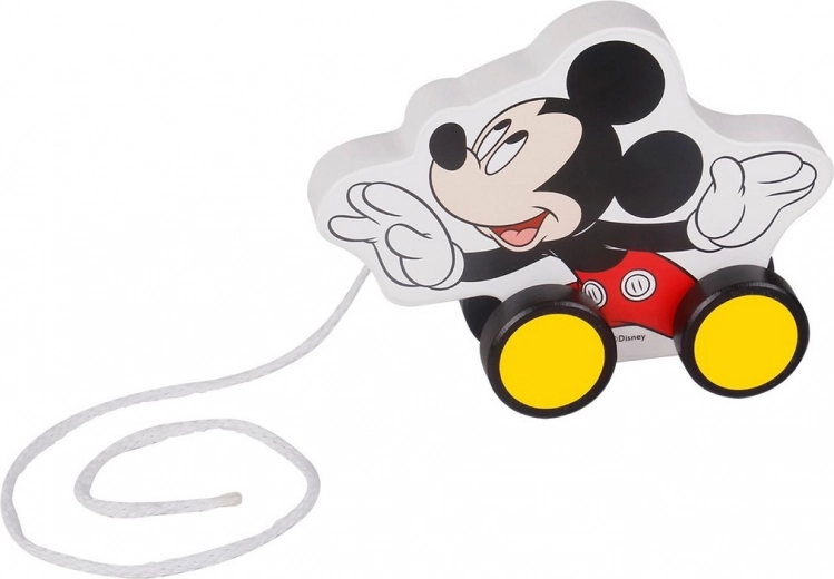 Pull-Along Mickey Mouse made of wood