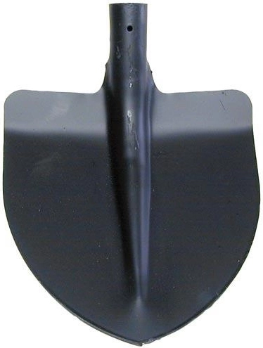 Heart-shaped shovel 2 mm without handle, black