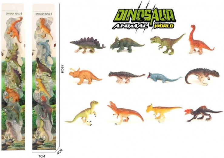 6 plastdinosauruse komplekt blisterpakendis