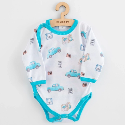 Baby bodysuit with full snap fastening New Baby Classic II Cars, size 68