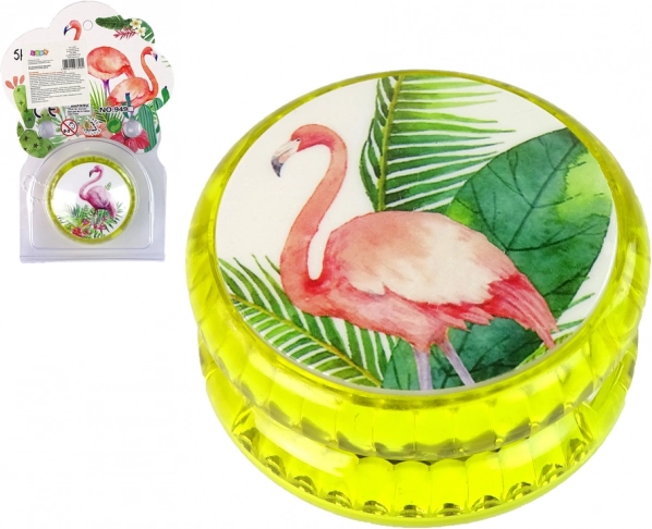 Jojo flamingode motiiviga – kollane