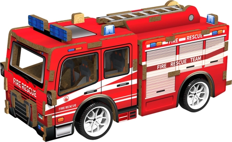 2Kids Toys 3D puidust kokkupandav tuletõrjeauto
