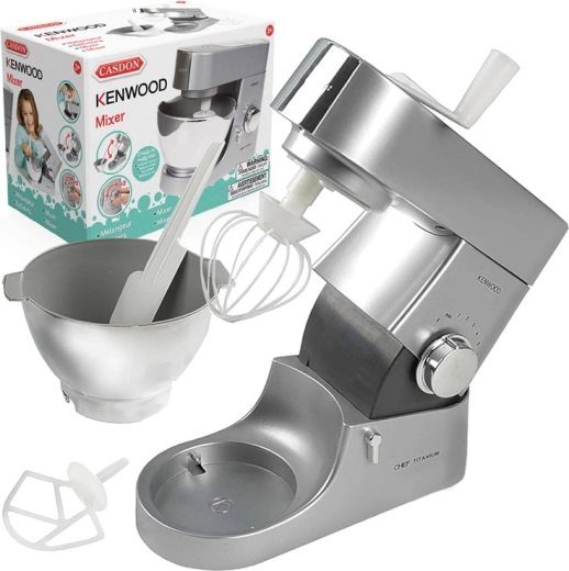 Children's interactive Kenwood stand mixer with bowl and accessories