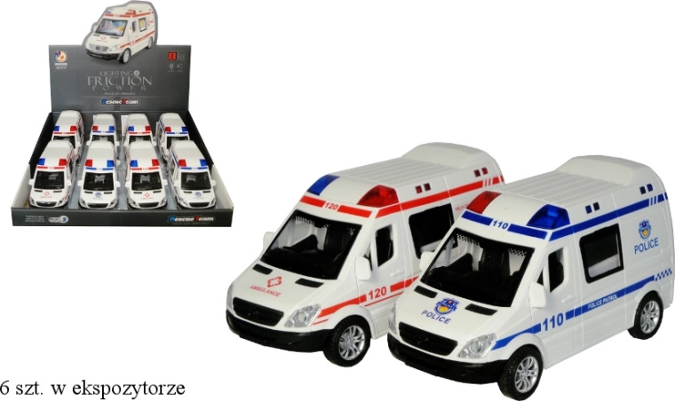 Kiirabiauto valguse ja heliga – 1 tk