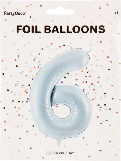 Sinine fooliumõhupall number 6, 86 cm