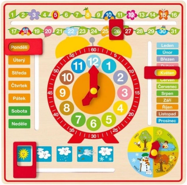 Woody mitmeotstarbeline seinale kinnitatav kalender kellaga