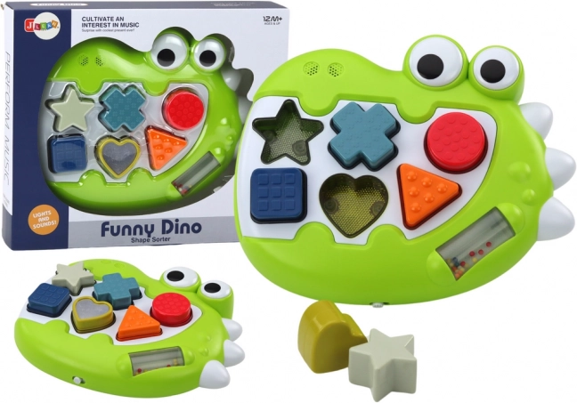 Sensory Dinosaur Shape Sorter with Melodies for Little Ones