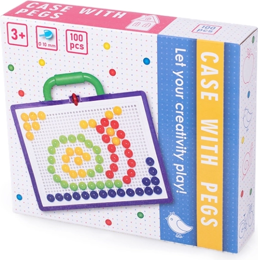 100 colorful pegs for endless patterns