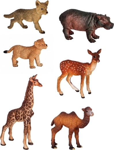 6 realistic wild animal figurines