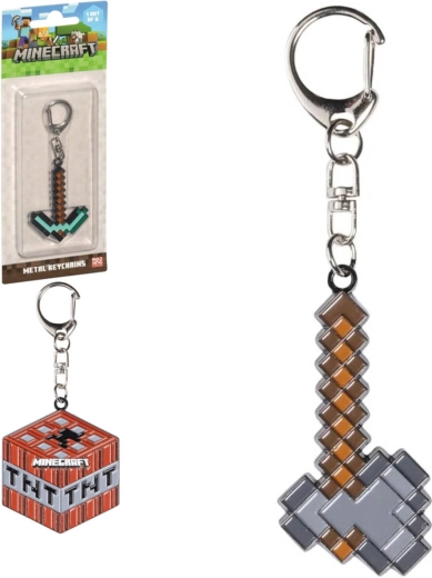 Minecrafti metallist võtmehoidja kirkakujulisena – 1 tk