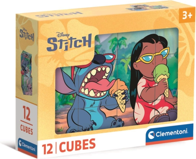 Pusleklotsid 12 tk DISNEY STITCH firmalt Clementoni