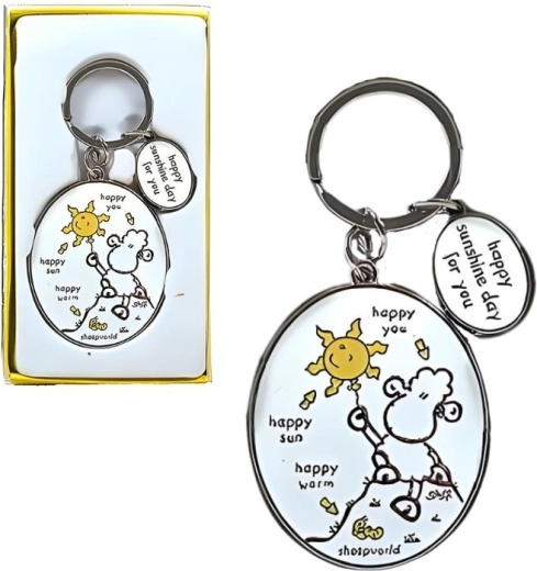 Sheepworld Keychain – stylish badge for keys, backpack, and bag