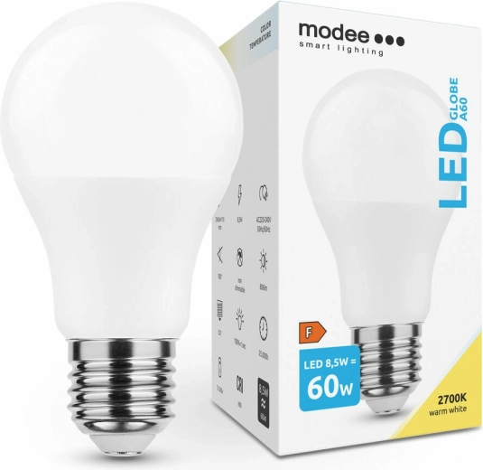 Modee Smart Lighting LED-lamp A60 8,5 W E27, 806 lm, soe valge