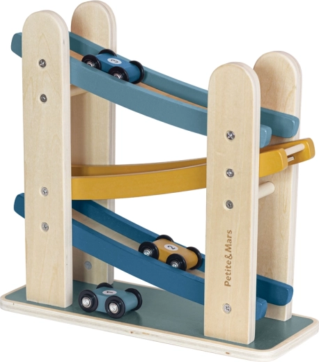 Petite&Mars puidust võidusõidurada Milky Way Wood of Mars, Cosmic Blue, 18k+