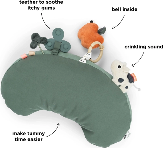 Done by Deer Tiny farm green activity pillow