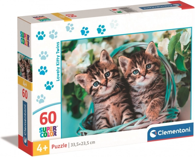 Pusle CLEMENTONI 60 tükki – kassipojad korvis