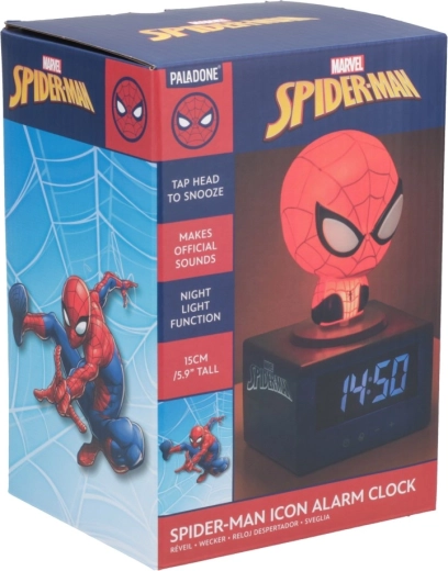 Marvel Spider-Man ikooniline äratuskell öövalgusega