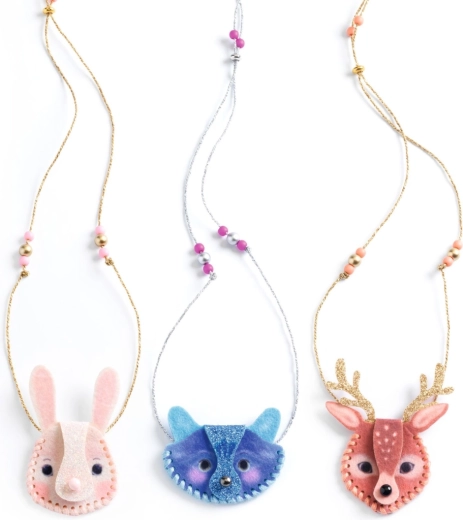 Create three charming animal necklaces