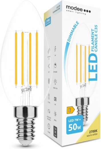 LED-hõõglamp küünal C35 7 W E14 806 lm soe valge, hämardatav