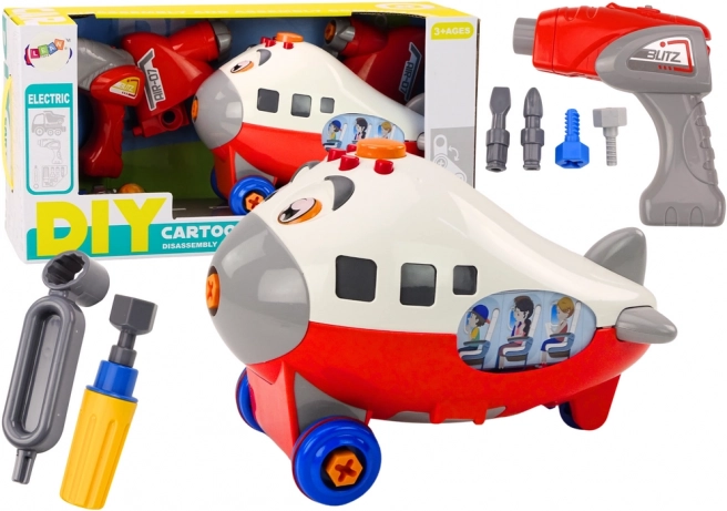 Cartoon DIY Assembly Airplane – Red