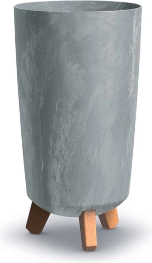 Slim lillepott betoonefektiga 19,5 cm, hall