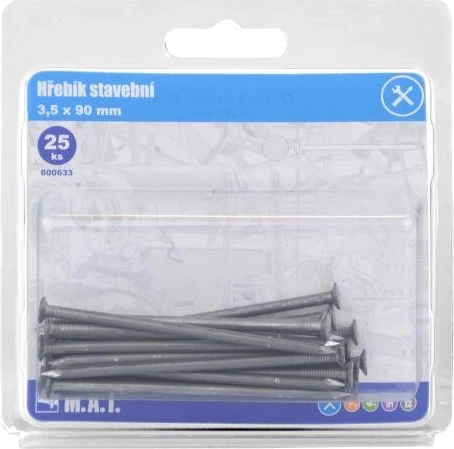 Construction nails 90 × 3.5 mm, 25 pcs