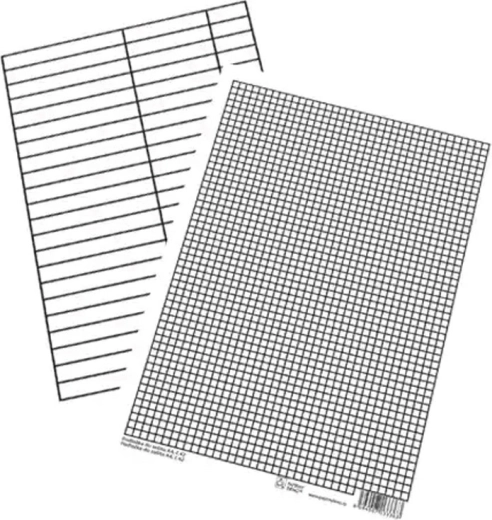 A4 Notebook Underlay – Lined and Squared - 1 piece