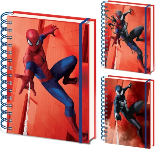 Spiderman lentikulaarne A5 spiraalköites märkmik