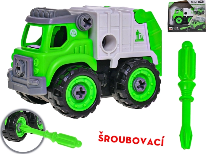 Screw-together garbage truck 12.5 cm