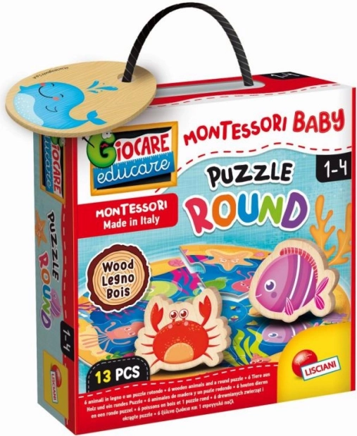Montessori puidust ringikujuline pusle