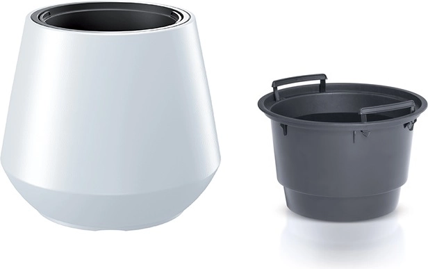 HEOS valge sisepotiga lillepott 39,5 cm