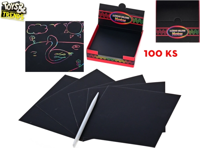 Scratch Art Pictures TOYS & TRENDS – creative set of 100 sheets
