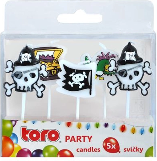 TORO Pirate Cake Topper Candles, 5 pcs