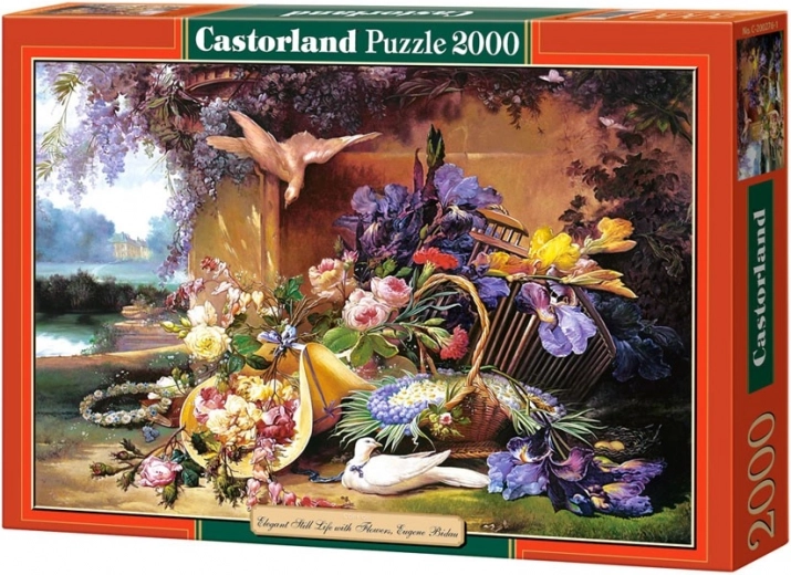 Puzzle 2000 tükki – Elegantne lilledega natüürmort, Eugene Bidau