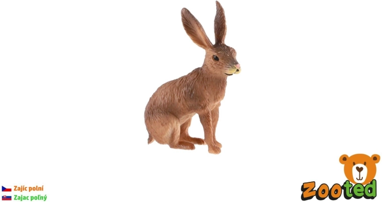Plastic figure of a European hare Zooted 6 cm